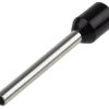 Końcówka tulejkowa izolowana 1.5mm² długość 18mm Czarny średnica 1.7mm Izolowane RS PRO