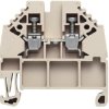 Through terminal block, screw connection, 0.5-4.0 mm², 2 pole, 24 A, 8 kV, dark beige, 1730940000