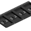 Pin header, 3 pole, pitch 2.54 mm, straight, black, 10050389