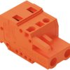 Socket header, 2 pole, pitch 7.62 mm, angled, orange, 231-702/026-000