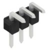 Pin header, 3 pole, pitch 2.54 mm, angled, black, 10052921