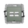 MINI Mechanizm ładowarki USB podwójnej 2xUSB A, 15,5W max., 5V, 3.1A, bez...