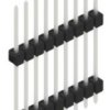 Pin header, 9 pole, pitch 2.54 mm, straight, black, SL131879Z