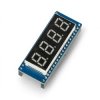 Wyświetlacz 8-segmentowy x4 - czerwony - SPI - do Raspberry Pi Pico - Waveshare 19806
