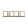 Ramka ozdobna Plana, 2+2+2+2M, Metalized Bronze Technopolimer, 14669.26