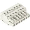 Socket header, 7 pole, pitch 5 mm, angled, light gray, 721-107/026-000