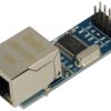 Moduł rozszerzeniowy; moduł sieciowy Ethernet; ENC28J60; 3,3V; SPI; kołkowe; Ethernet RJ-45; -40...+85°C