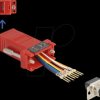 67103 Adapter D-Sub 9 Pin plug > RJ45 jack Mounting kit, red