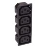 4 Way C13 IEC Snap-Fit Outlet Connector 10A