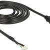 Delock Kabel USB USB 2.0 Złącze męskie USB-A, Złącze męskie 5-pinowe 1.50 m czarny 95987