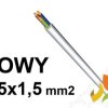 Przewód OWY 5x1,5 mm2 (300/500V) oponowy warsztatowy H05VV-F (krążek 100m) biały 5907702811031 ELEKTROKABEL