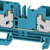 Through terminal block, snap-in, 4.0 mm², 32 A, 8 kV, blue, 2874940000