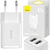 ŁADOWARKA SIECIOWA Baseus Compact Charger CCXJ010202 10.5W 2x USB-A BIAŁA