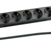 Outlet strip, 9-way, 2 m, 16 A, black, EK631DE.1
