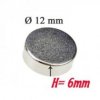 Magnes neodymowy 12x6mm niklowany N38