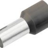 Cimco 187119 Końcówka rurkowa Isol.Aderendh. 1,5mm²x10mm,schwarz, z częściową izolacją , 1.5 mm² x 10 mm, 100 szt.
