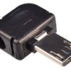 Wtyk mikro USB na kabel kątowy 90