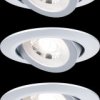 93389 Recessed light, 6 W, 3000 K, 70°, round, matt chrome, set of 3