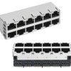 Złącze RJ45, 615064 Złącze RJ45 Żeńskie Do montażu na płytce drukowanej Cat3 Wurth Elektronik Brąz z powłoką niklu
