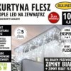 Kurtyna świetlna zewnętrzna flesz 100l kurtyna sople z dod.gn. 5m dekoracji+1,5 m przewodu zasilającego biały/biały flash 25-334