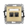 Icon Mechanizm Gniazda Komputerowego Podwójnego 2Xrj45, Kat. 7, Ekranowane,...