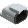 Protective cap, rectangular, gray, IP68 for plug, straight, ATM series, ATM06-3S-CAP
