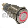 Przeł. przycisk. okrągły ON-ON 2A czerw. 12V