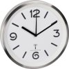 TFA Dostmann 60.3535.02 Sterowany radiowo Zegar ścienny 253 mm x 42 mm aluminiowy (szczotkowany)