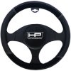 HP Autozubehör19718 SteeringWheel cover Black Velour/Faux leather 39x4cm 37-39cm