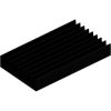 IC heatsink, (L x W x H) 33 x 19 x 4.8 mm, 25.8 K/W, black anodized, ICK 24 B