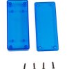ABS miniature enclosure, (L x W x H) 100 x 40 x 15 mm, blue/transparent, IP54, 1551UUTBU
