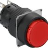 Pushbutton, unlit, groping, 1 Form C (NO/NC), waistband round, red, front ring black, mounting Ø 16 mm, XB6EAA41P
