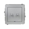 DECO Wyłącznik pojedynczy ze schodowym (wspólne zasilanie) w stylu amerykańskim srebrny metalik 7DWPUS-10.1 KARLIK