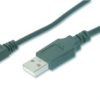 USB 2.0 adapter cable, USB plug type A to micro USB plug type B, 1 m, black, AK-300127-010-S