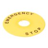 HAAV4-27 IDEC Yellow 16mm Emergency Stop Switch Nameplate