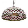 Lampa wisząca TIFANY z łańcuszkiem, wielokolorowy perłowy szklany klosz na E27 K-P162208 Kaja Lighting