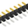 Pin header, 8 pole, pitch 2.54 mm, straight, black, 10080412