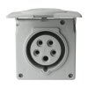 Gniazdo ścienne CEE z puszką podtynkowe 16A 400V 5P IZV 1653