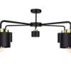 Lampa sufitowa nowoczesna 5x E27 SIMPLY BLACK/GOLD