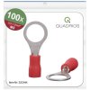 Quadrios 22C444 Ring Terminal Set 1.5mm² 8.5mm Hole Red Insulated