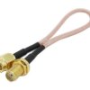 Przejście - SMA jack na SMA plug - adapter prosty z przewodem 300mm