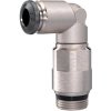 Angle push-in fitting, L 22.5 mm, 20 bar, brass, nickel-plated, for hose, 153302