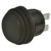 Przełącznik; przyciskowy; R13-527A2-02BB; OFF-(ON); czarny; bez podświetlenia; konektory 4,8x0,8mm; 2 pozycje; 6A; 250V AC; 20mm