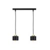 Lampa Wisząca Nowoczesna 2Xe27 Simply Black/Gold