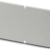 Side panel, PC, (W x H x D) 96 x 59.4 x 2 mm, light gray, for enclosure half shells, 2203367