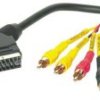 KAB12.01-4 Kabel połaczeniowy EURO(SCART) - 4 x RCA - długosć: 1.5 m