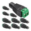 10x Gniazdo DC 2.1/5.5mm z Zaciskami Skręcanymi Adapter Zasilania Montażowy