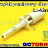 Chwytak pomiarowy haczyk L=43mm biały