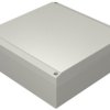Aluminum enclosure, (L x W x H) 200 x 200 x 72 mm, gray (RAL 7038), IP66, 042020070