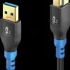 FI-U300-010 USB 5 Gb/s cable, A plug to B plug, 1.0 m